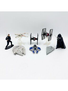 Lot of 6 Hot Wheels Star Wars Die-Cast Ships Toys Destroyer Falcon Starfighter
